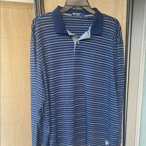 Daniel Cremieux‎ Blue and White Striped Polo Shirt